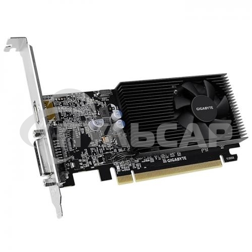 Видеокарта Gigabyte GV-N1030D4-2GL NVidia GeForce GT 1030, 2Gb DDR4/64-bit, PCI-Ex16 3.0, DVI-Dx1, HDMI2.0bx1, LP, 2-slot cooler, Retail