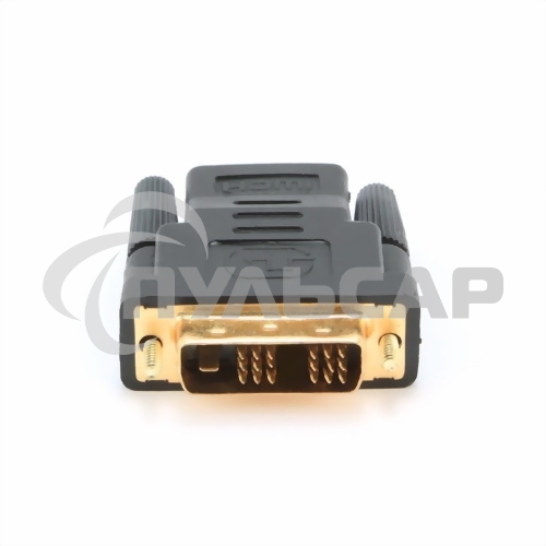 Переходник Cablexpert HDMI-DVI 19F/19M золотые разъемы, пакет, черный (A-HDMI-DVI-2)