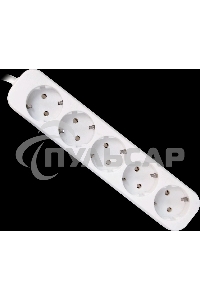 Удлинитель Defender E530 белый 3.0 м, 5 розеток 