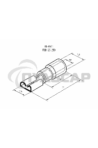 Клемма плоская изолированная гнездо 7.4 мм 0.5-1.5 мм² (РПи-м 1.5-(6.3)/РПИм 1,25-250) Rexant