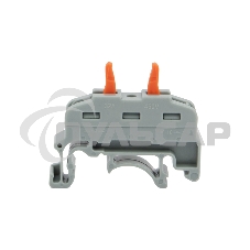 Клемма соединительная многоразовая проходная 1 полюс с креплением на DIN-рейку (0,08-4 мм²), серая (25 шт./уп.) Rexant