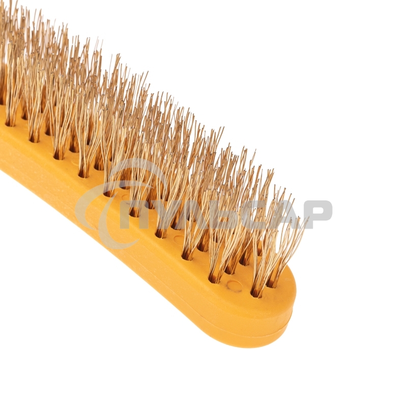 Щетка по металлу с пластиковой ручкой 4 ряд. 260 мм Kranz