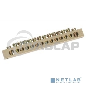 Шина PEN земля-ноль 6х9мм 12/2 (12групп/креп по краям) YNN11-12-100 IEK