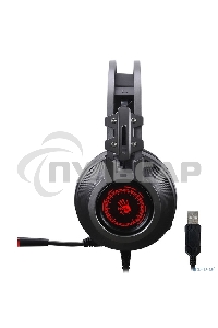 Наушники с микрофоном A4Tech Bloody J527 серый 2м мониторные USB оголовье (J527)