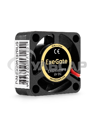 Вентилятор для корпуса ExeGate EX02510S2P-5 черный, 25 мм, 10000 об/мин, 22 дБ, 2 pin