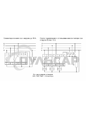 Переключатель фаз PF-431 (с приоритетной фазой; монтаж на DIN-рейке 35мм 3х400/230+N 3х16А IP20) F&F EA04.005.001