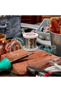 Припой ПОСу 95-5, 100г, Ø2мм, (олово 95%, сурьма 5%), бессвинцовый, ГОСТ 21931-76, катушка Rexant