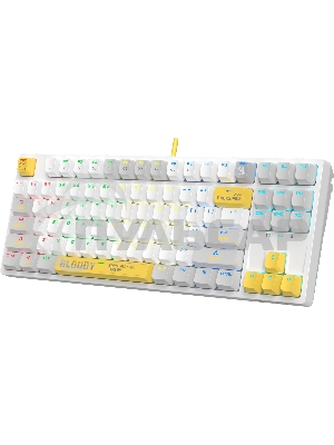 Клавиатура проводная A4Tech Bloody S87 Energy (S87 USB ENERGY WHITE) USB белый/желтый