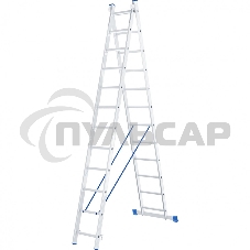 Лестница, 2 х 12 ступеней, алюминиевая, двухсекционная, Россия Сибртех 97912