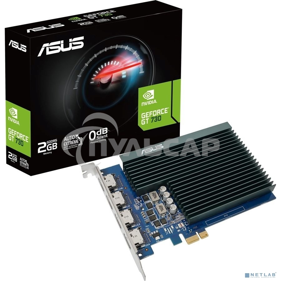 Видеокарта Asus GT730-4H-SL-2GD5 NVIDIA GeForce GT 730 2Gb GDDR5 902/5010 HDMIx4 HDCP Ret