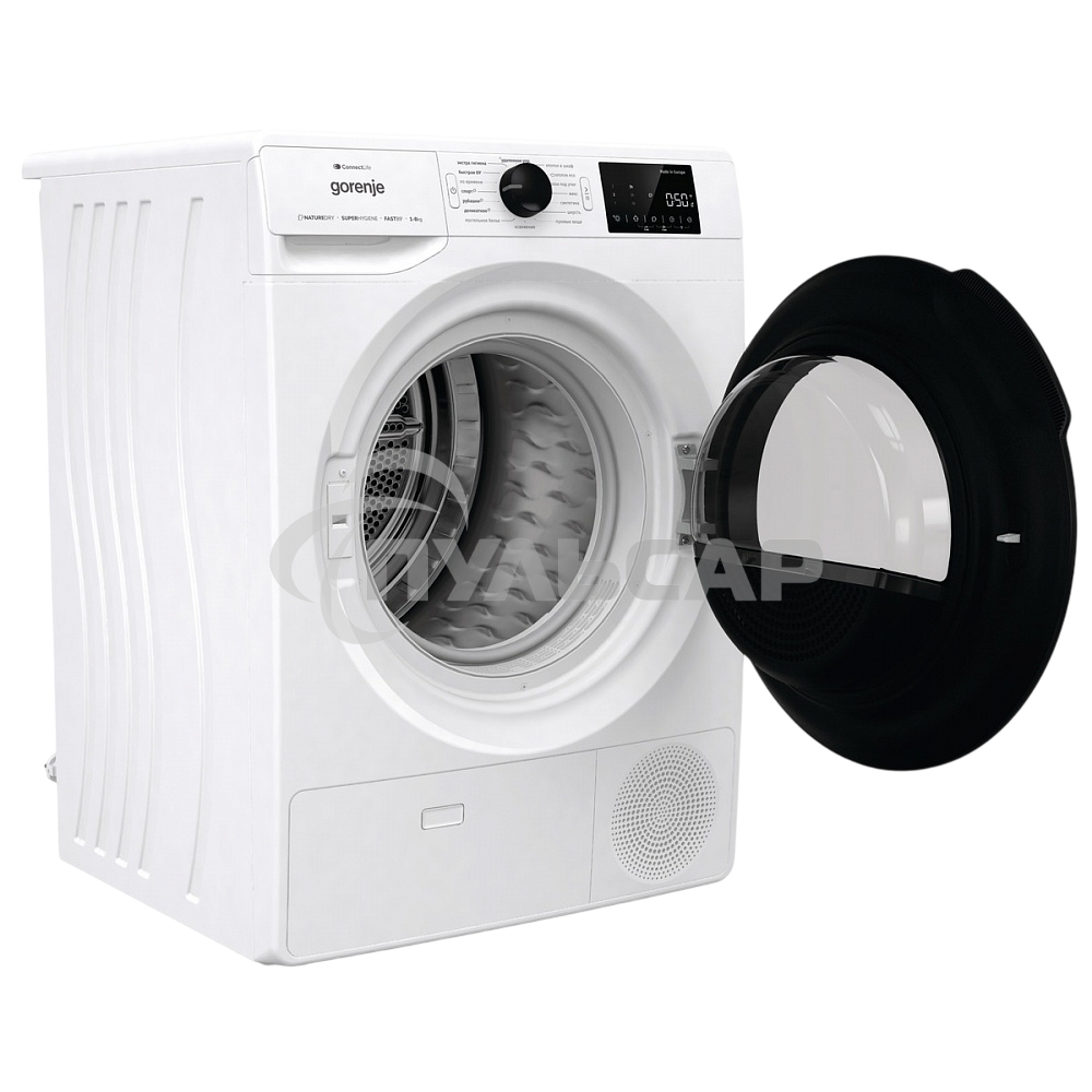 Сушильная машина Gorenje DGPNE82GNLW белый, 8 кг, сушка - конденсационная, программ - 16, 60 x 85 x 62.5 см