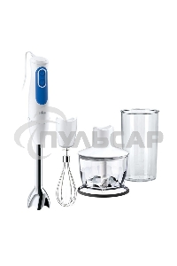 Блендер погружной Braun MQ 3035 WH Sauce 700Вт белый/синий