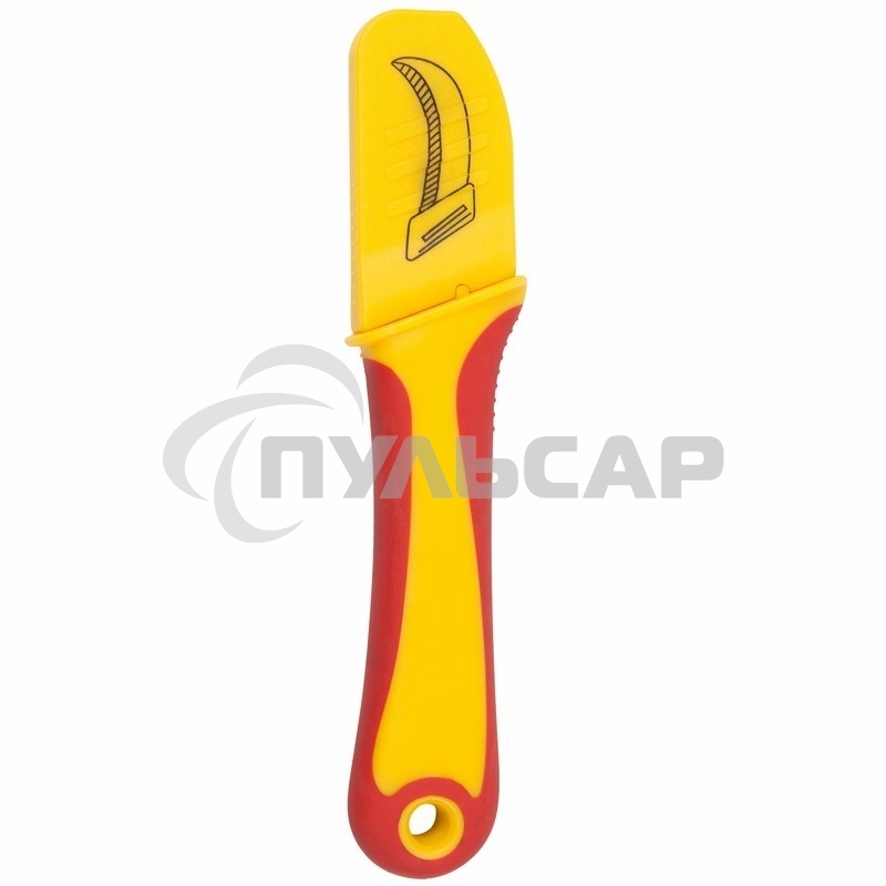 Нож монтажника, нержавеющая сталь, изогнутое лезвие Rexant