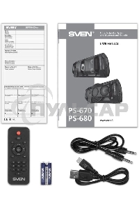 Колонка портативная Sven АС PS-680 черный 65W 1.0 BT