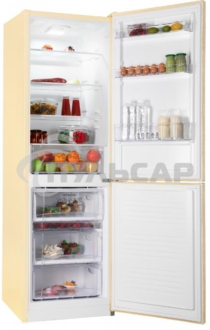 Холодильник Nordfrost NRB 152 ME бежевый мрамор двухкамерный 205/115 л морозилка снизу, капельная система