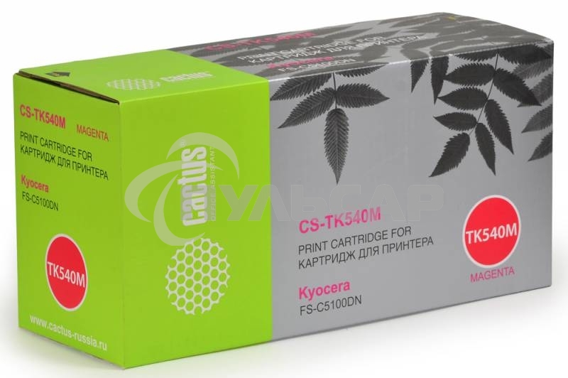 Картридж лазерный Cactus CS-TK540М пурпурный (4000 стр.) для Kyocera FS-C5100DN