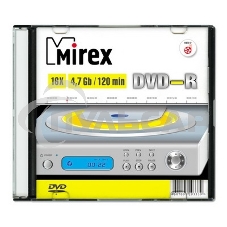 Диск DVD-R Mirex 4.7 Gb, 16x, Slim Case (1), (1/200)