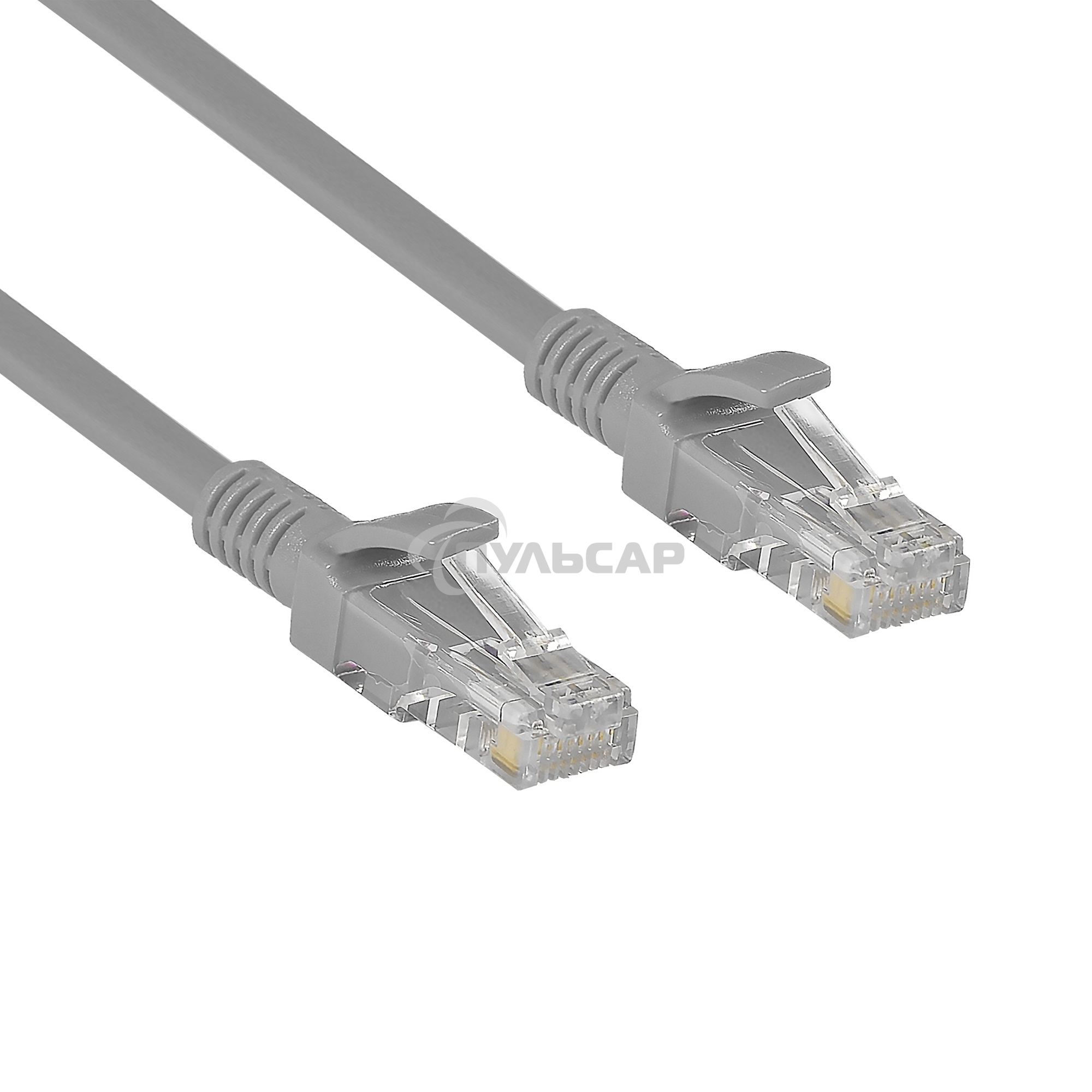 Патч-корд ExeGate UTP-RJ45-RJ45-5e-CU-0,5M-GY, UTP, cat.5e, 0.5м, медь, серый