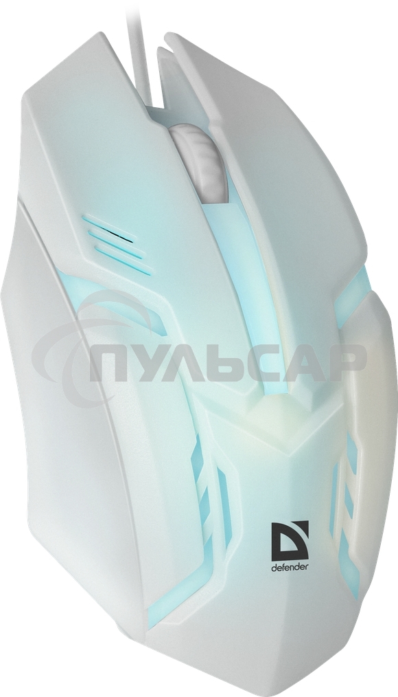 Мышь проводная Defender Cyber MB-560L белый, 1200 dpi, USB, кнопки - 3