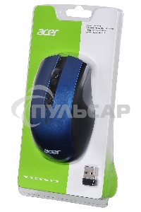 Мышь беспроводная Acer OMR031 черный/синий, 1600 dpi, радиоканал, USB, кнопки - 4