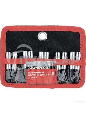 Набор бит Matrix адаптер магнитный для бит шестигранный 10шт