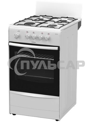 Плита газовая Darina A 3001 W белый/черный, конфорок 4 шт, духовка 50 л, 50 см x 85 см x 56 см