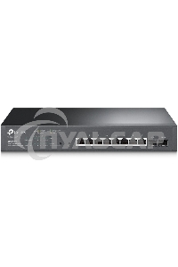 Коммутатор TP-Link JetStream 10-Port Gigabit Smart Switch with 8-Port PoE+, 8× Gigabit PoE+ Ports, 2× Gigabit SFP Slots, 802.3at/af, 150 W PoE Power, 1U 13-inch Rack-mountable Steel CaseIntegration with Omada SDN Controller, 802.1Q VLAN, STP/RSTP/MSTP, IG