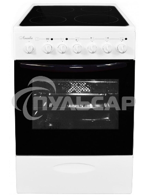 Плита электрическая Лысьва EF4006MK00 белый, конфорок 4 электрических, духовка 57 л, 50 см x 84 см x 60 см (без крышки)