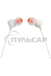 Наушники JBL Tune 110, 3.5 мм, внутриканальные, белый