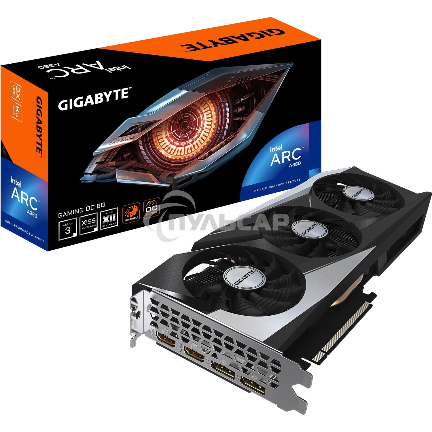 Видеокарта Gigabyte A380 GAMING OC GV-IA380GAMING OC-6GD