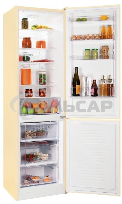 Холодильник Nordfrost NRB 154 ME мрамор бежевый двухкамерный 238/115 л морозилка снизу, капельная система