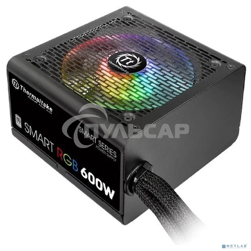Блок питания Thermaltake Smart RGb (PS-SPR-0600NHSAWE-1), 600Вт, 80 PLUS, 120мм, черный