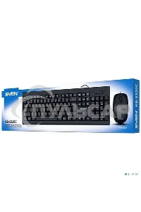 Комплект клавиатура + мышь SVEN KB-S320C клавиатура и мышь черные (USB, 105 кл, 4 кнопки, 1000 dpi)