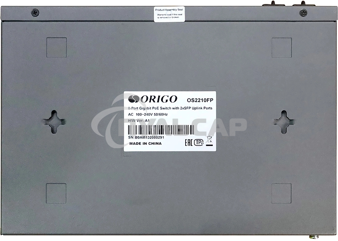 Неуправляемый PoE-коммутатор ORIGO Unmanaged Switch 8x1000Base-T PoE, 2x1000Base-X SFP, PoE Budget 120W, 19