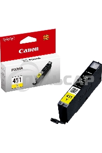 Картридж струйный CLI-451Y (6526B001) для Canon PIXMA iP7240/MG6340/MG5440, Желтый(Yellow), 344стр.