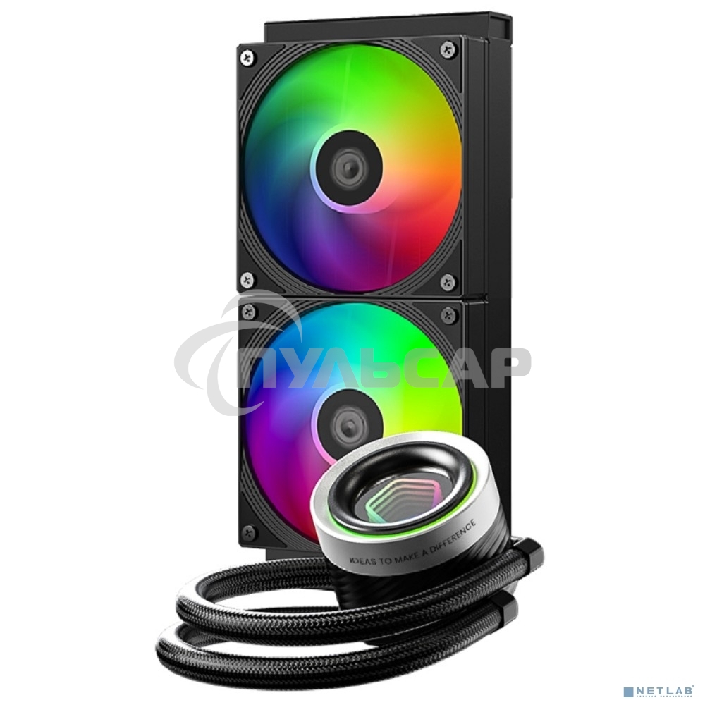 Система жидкостного охлаждения ID-Cooling FX240 INFINITY ARGB черный 120мм алюминий+медь 2000rpm 27.2db 4-pin 300W