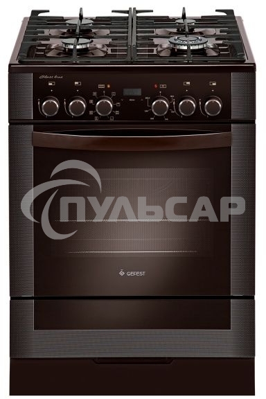 Плита комбинированная Gefest ПГЭ 6502-03 0245 коричневый, конфорок 4 газовых, духовка 55 л, 60 см x 85 см x 60 см
