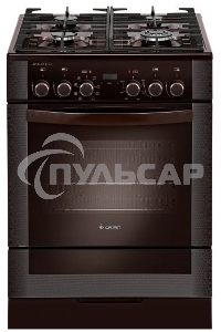 Плита комбинированная Gefest ПГЭ 6502-03 0245 коричневый, конфорок 4 газовых, духовка 55 л, 60 см x 85 см x 60 см