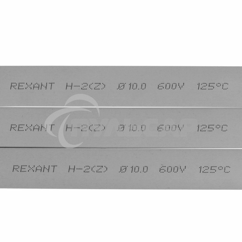 Термоусаживаемая трубка Rexant 10,0/5,0 мм, серая, упаковка 50 шт. по 1 м