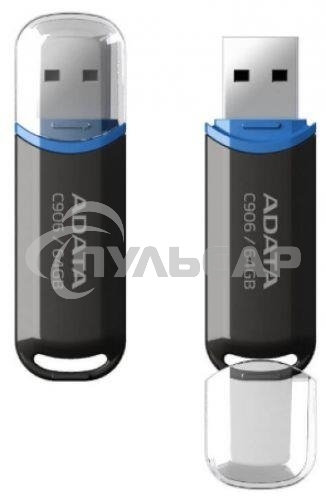 Флешка USB ADATA Classic C906 (AC906-64G-RBK), 64 Gb, USB 2.0, R/W 15/5, черный/синий