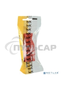 Вилка прямая ОМЕГА ВБп3-1-0м IP44 каучук красн. ИЭК PKR01-016-2-K04