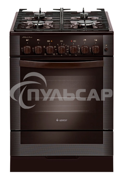 Плита комбинированная Gefest ПГЭ 6502-02 0045 коричневый, конфорок 4 газовых, духовка 55 л, 60 см x 85 см x 60 см