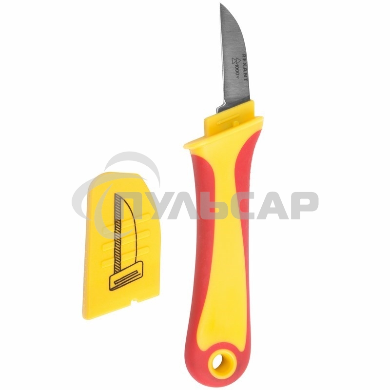 Нож монтажника, нержавеющая сталь, прямое лезвие Rexant