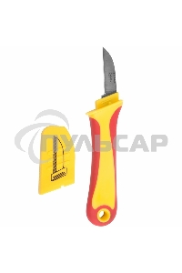 Нож монтажника, нержавеющая сталь, прямое лезвие Rexant