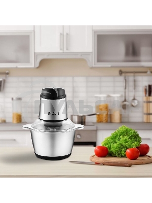 Измельчитель электрический Kitfort КТ-3025 2л. 250Вт серебристый