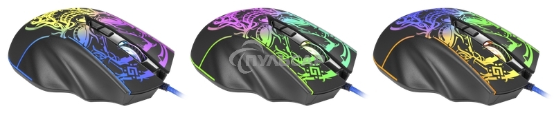 Мышь проводная Defender Bulletstorm GM-928 черный, 7200 dpi, USB, кнопки - 7