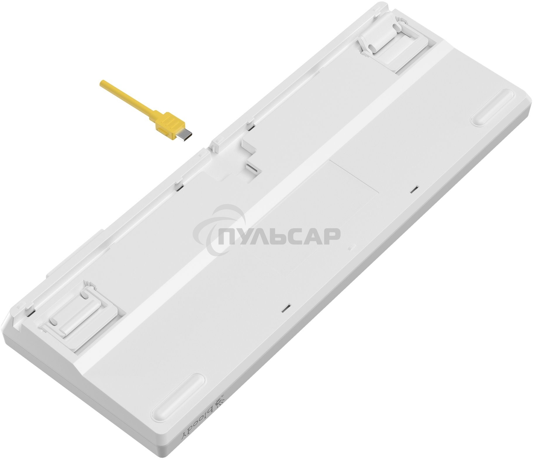 Клавиатура проводная A4Tech Bloody S87 Energy (S87 USB ENERGY WHITE) USB белый/желтый