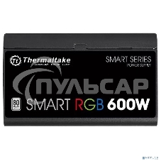 Блок питания Thermaltake Smart RGb (PS-SPR-0600NHSAWE-1), 600Вт, 80 PLUS, 120мм, черный