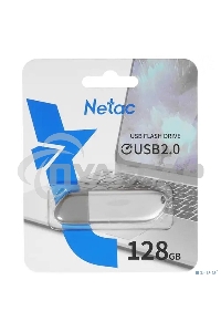 Флешка USB Netac U352 128 Gb <NT03U352N-128G-20PN>, USB 2.0, с колпачком, металлическая