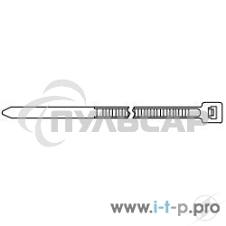 Стяжка нейлоновая неоткрывающаяся Hyperline GT-370IC, безгалогенная (halogen free), 370x3.6мм, (100 шт)